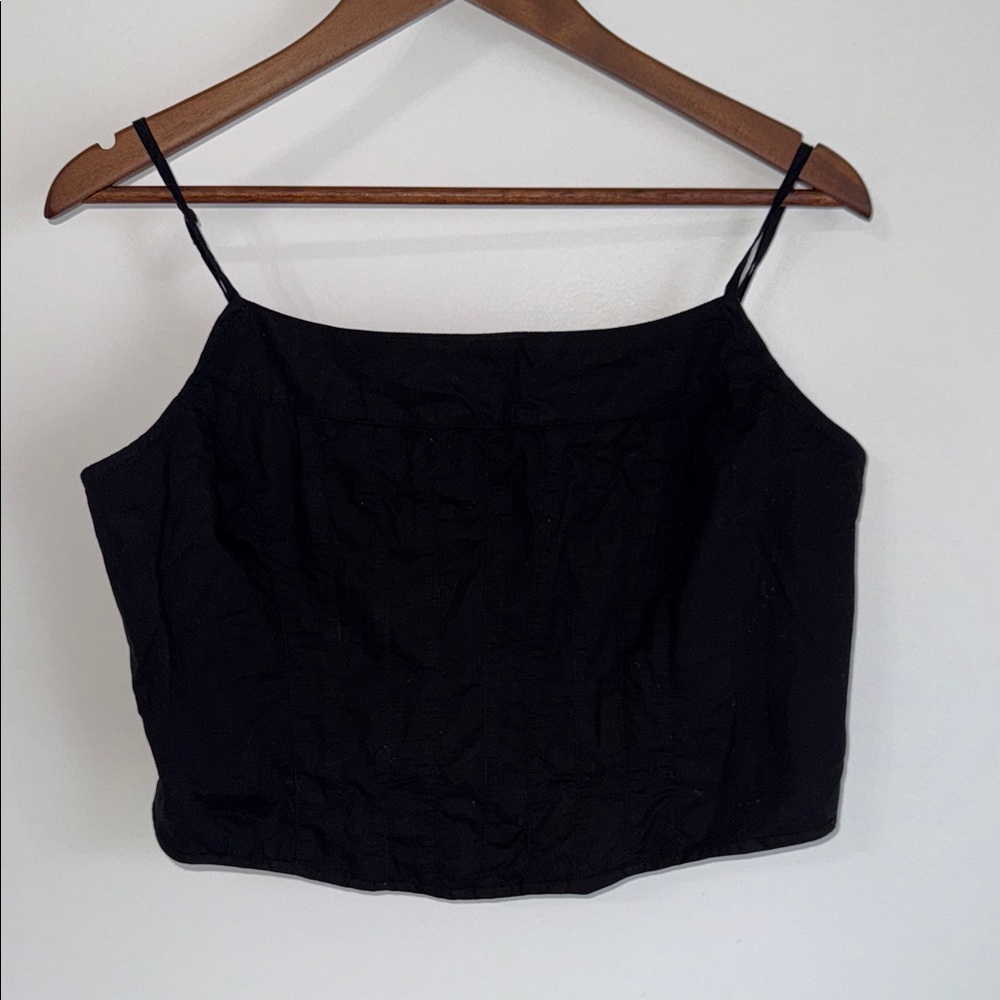 American Eagle Outfitters Black Corset front Camisole Top